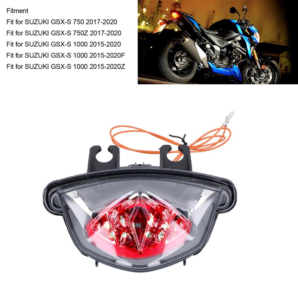 Motorcycle Tail Lamp Assembly Rear Position Turn Signal Indicator Modification Fit for SUZUKI GSXS 1000 20152020(Smoky )