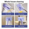 Small Mop Instant Cleaner Mini Mop with 360 Degree Rotating Head Hands Free Push Pull Handle Walls Windows Quick Cleaning Tool