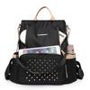 Student School Bag Large Capacity Backpack Rivet Inlaid Women's Backpack