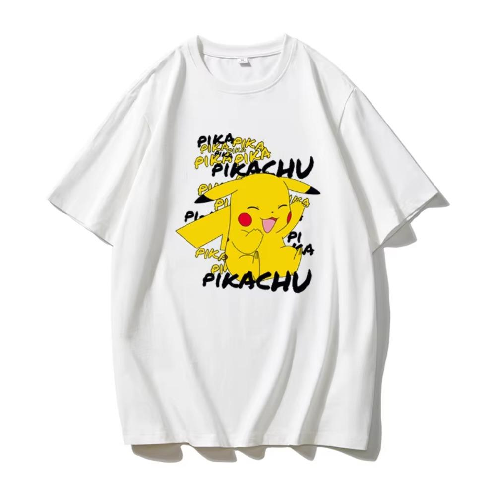 

Pikachu Pokemon Anime Printed Shortsleeved Tshirt for Unisex and Women Cotton Roundneck Casual and Trendy Shortsleeved XL