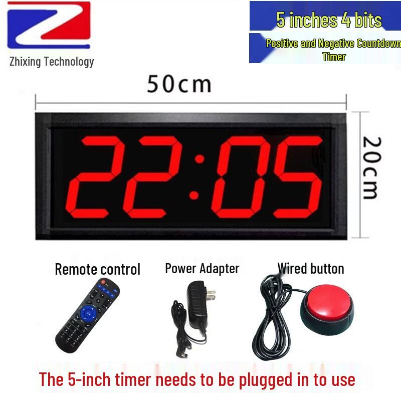 Handun 5-inch 4-Digit LED Digital Timer