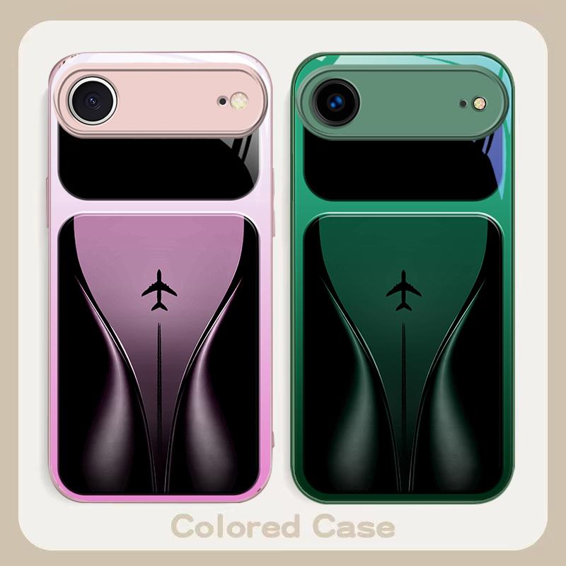 Aircraft in gradual flight For iPhone 17 Air 16 E 15 14 13 Plus 12 mini 17 Pro Max 11Pro XR Xs 7 8 11 Tempered Glass Phone Case