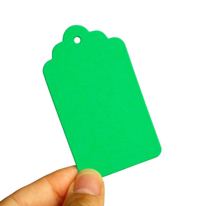 50 Pcs Colorful Gift Tages Paper Hanging Tages with Hole Rectangle Hanging Tages for DIY Christmas Wedding Party Favor
