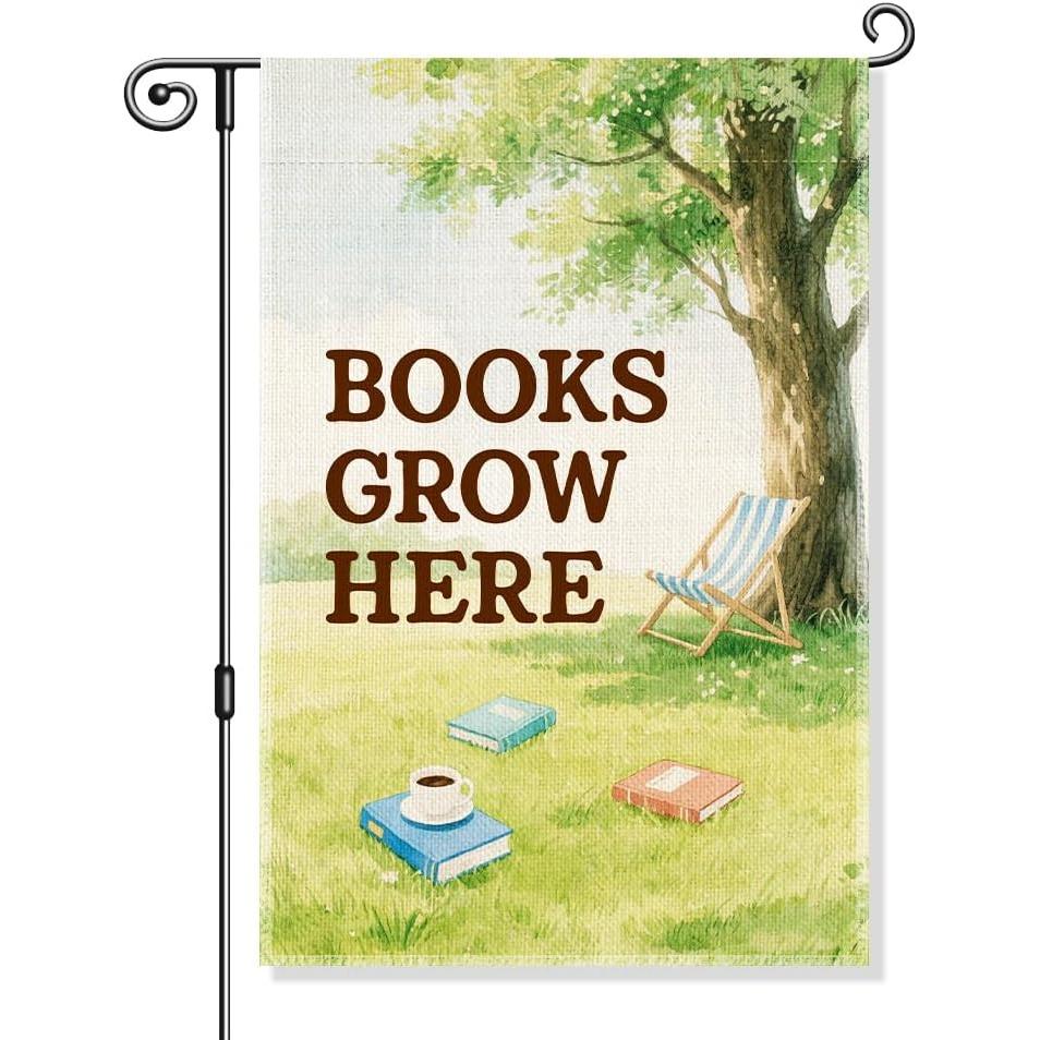 Humorous Garden Flag for Book Lovers, Perfect for Outdoor Or Indoor Decor, Measuring 12 by 45.72 cm, Ideal for Teachers And Bibliophiles