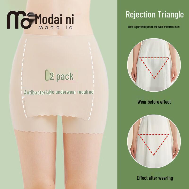 Women's Modal Ice Silk Anti-Chafe Safety Shorts 2-Pack