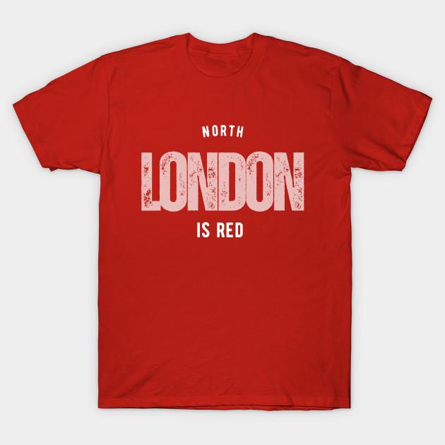 Men Black Print T-shirt North London Is Red No-Cut Transfer Paper Print Cotton Tshirt 2XL красный