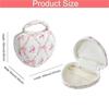 Large Capacity Waterproof Makeup Bag For Travel Cosmetic Organizers With Floral Heart Design Travel Toiletry Bag