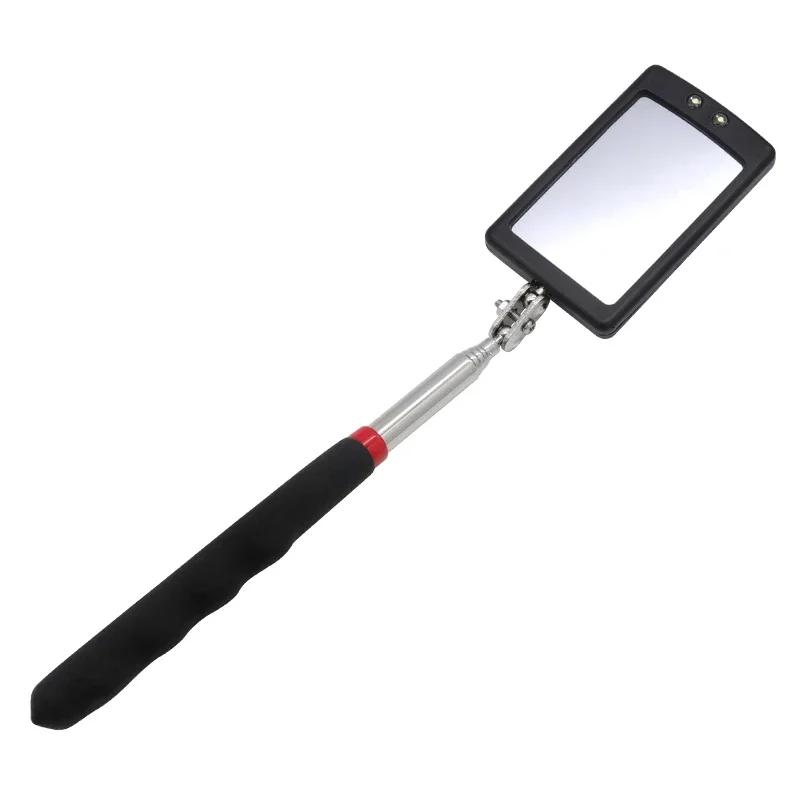Telescoping Flexible Head Inspection Mirror Car Bottom With Light Adjustable Detection Mirror Magnification Inspection Mirror