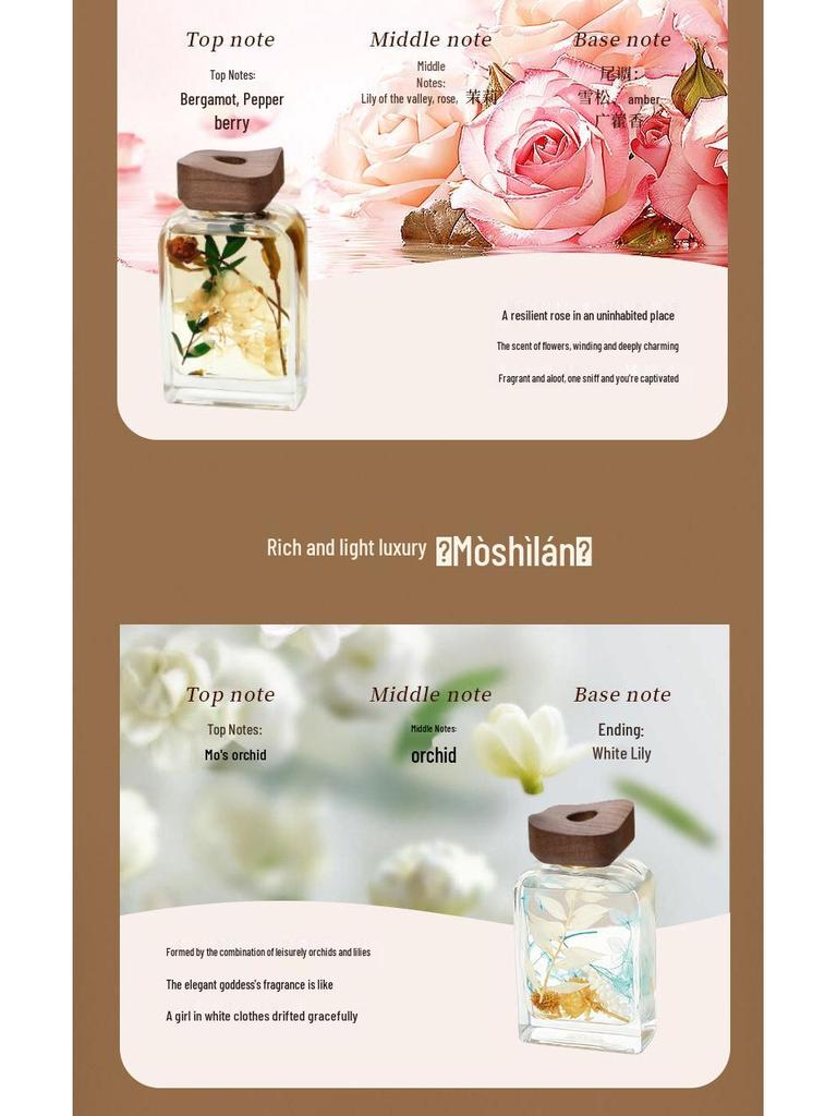 Luxury Preserved Flowers Aroma Diffuser Gift Box – Long-lasting Fragrance for Hotel Bedrooms & Souvenirs