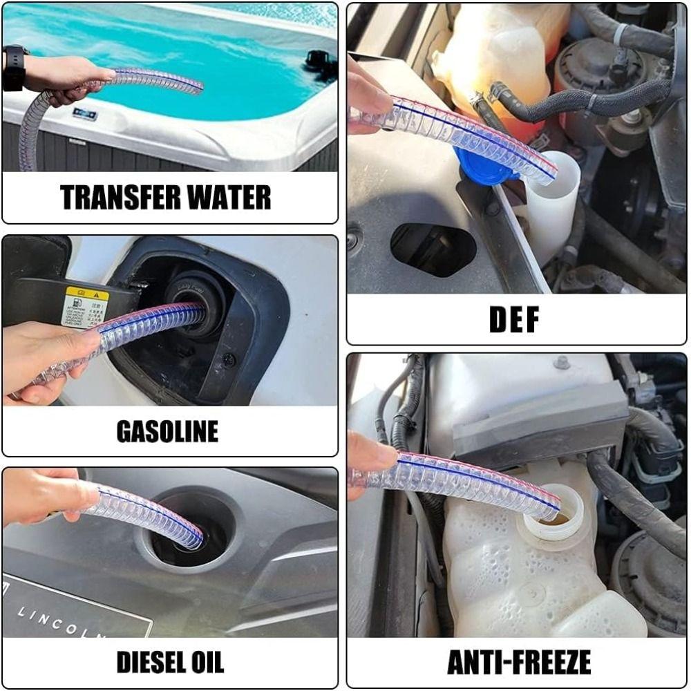 Metal Buckle Siphon Hose Heavy Duty Fuel Transfer Tube Jiggler Hose Jiggler Pump  Boats