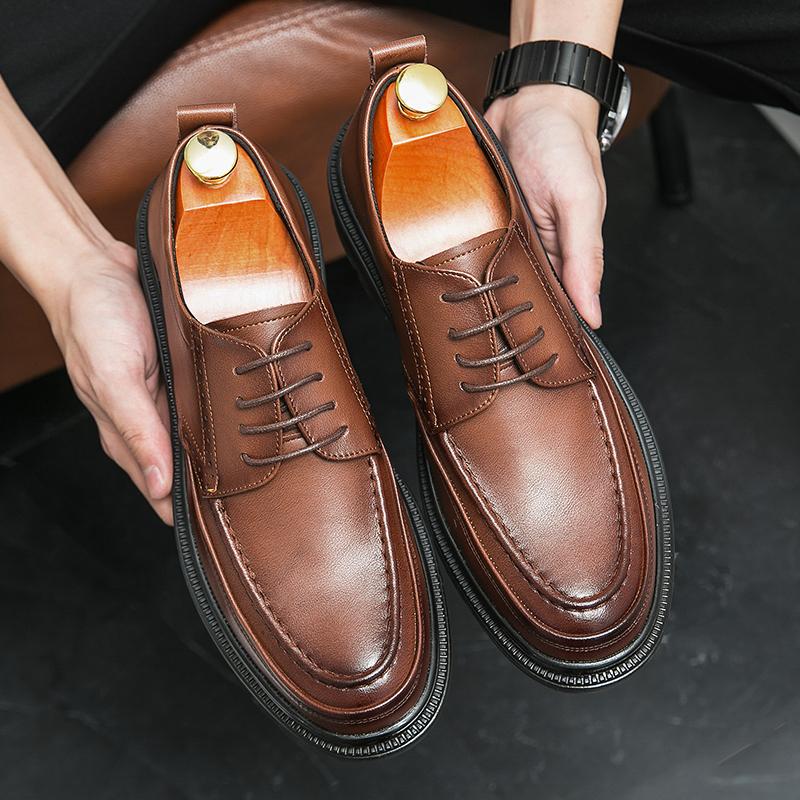 2024 Повседневные туфли из натуральной кожи Официальная обувь Новые мужские туфли Кожаные — фото 6