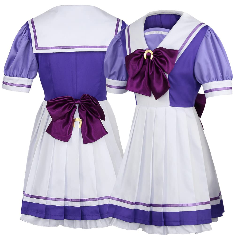Apparlxer Horse Cosplay Uma Musume Cosplay Competition Short Sleeve Summer Anime Character Costume, School-Style Costume, Outfit, Uniform, Girls'