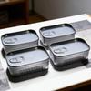 Metal Sardine Can Storage Box Portable Tin Case with Lid Sealed Container for Small Items Home Desk Organizer Holder