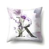 Polyester Pillowcase Home Watercolor Flower Print Pillowcase 26 English Letters Bedside Cushion Cover