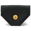 Auth Le 24 Coin Case Black Chevre Leather He8810mh