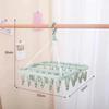 Clothes Drying Hanger 32 Clips Underwear Laundry Rack Foldable Socks Bracket Storage Organizers Windproof Clothes Horse Supplies