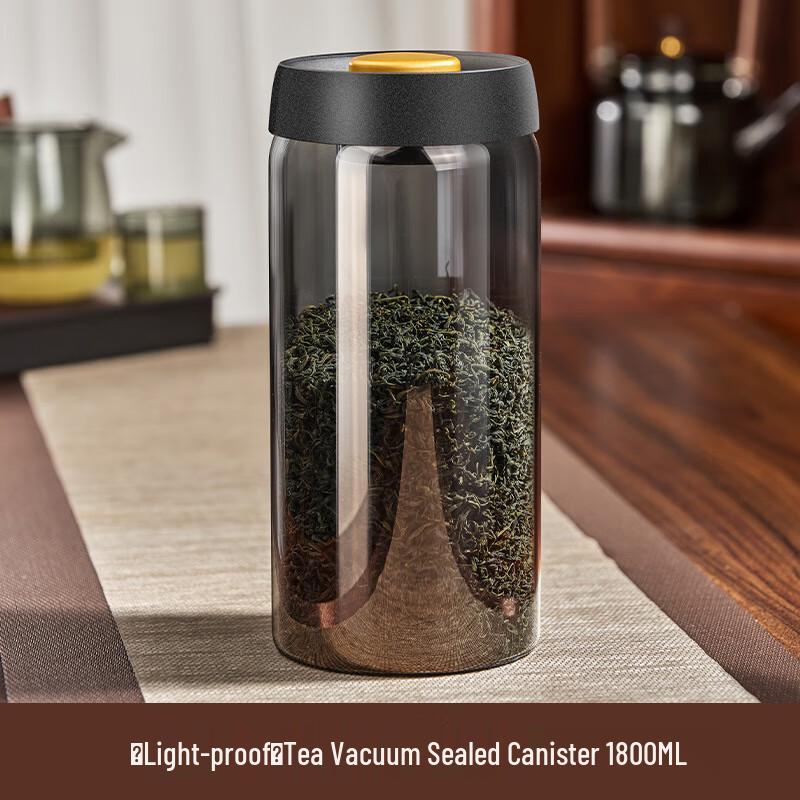 Glass Vacuum Sealed Tea Canister