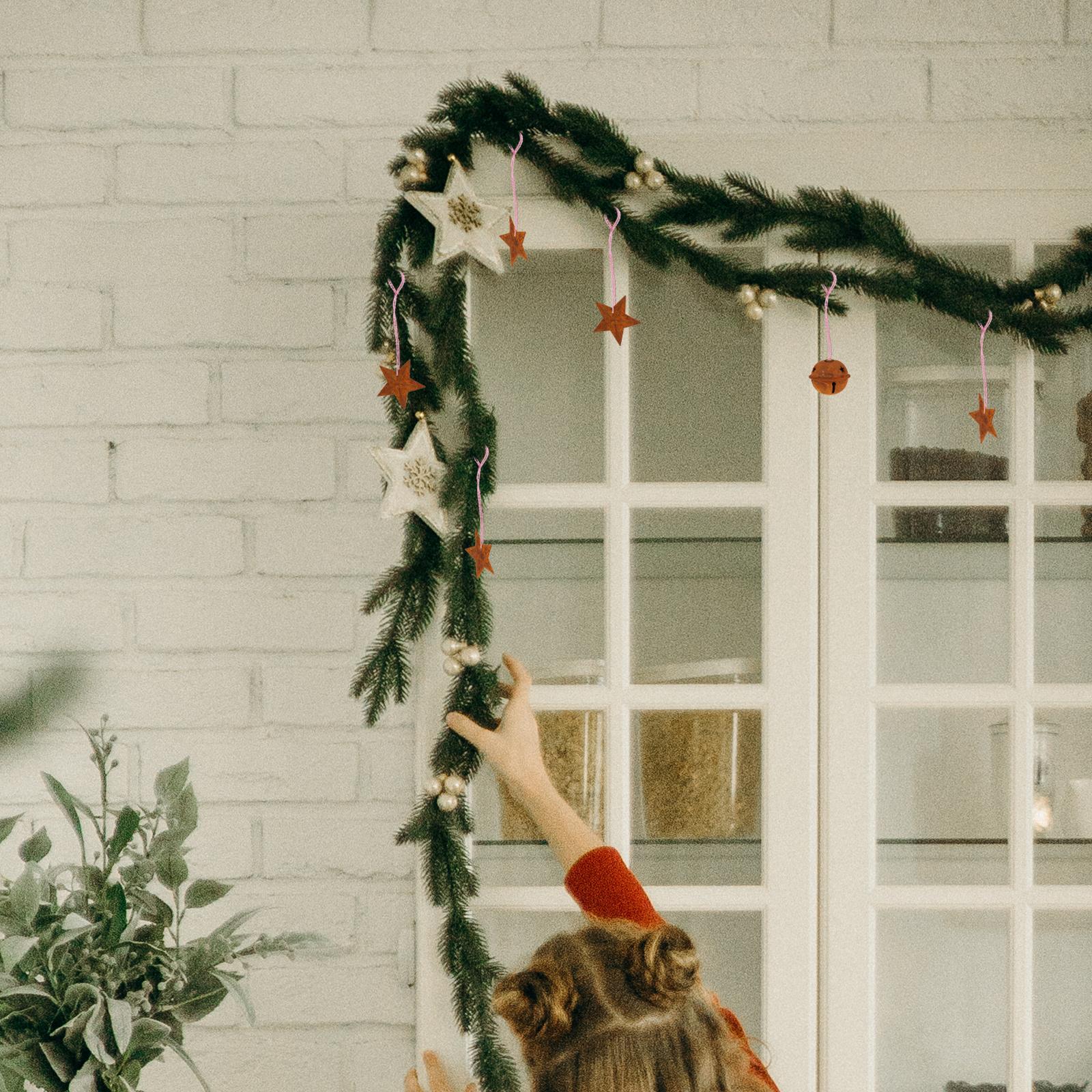 50Pcs Bells Christmas Tree Hanging Decor Xmas Hanging Bells Iron Bell Festival Ornament Bell Ornament other