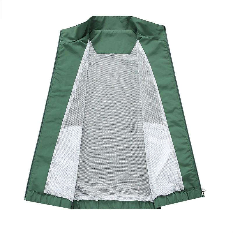 Men's Stand Up Collar Contrasting Casual Sports Patchwork Jacket for Spring and Autumn Jacket