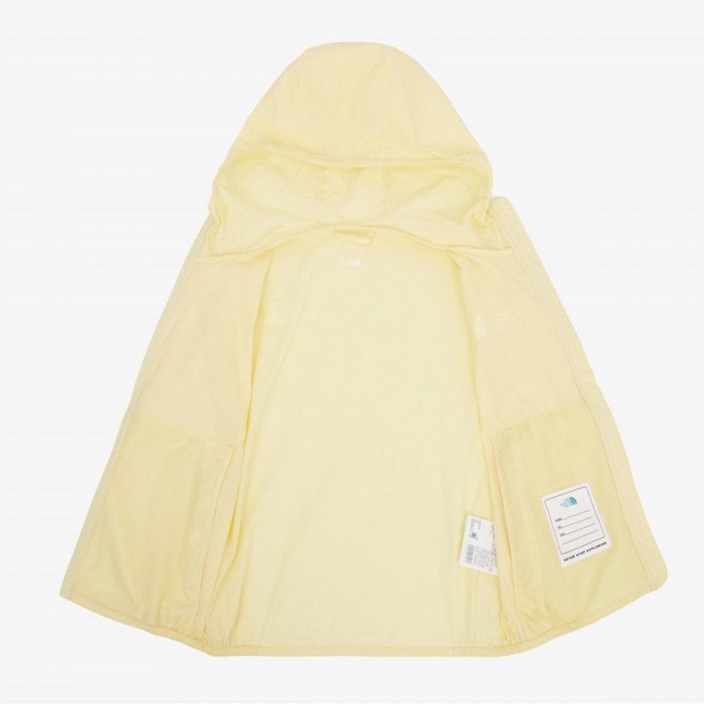 [north Space Kids Official] Nj3lr19v Kids Tailwind Ex Hoodie Light Yellow