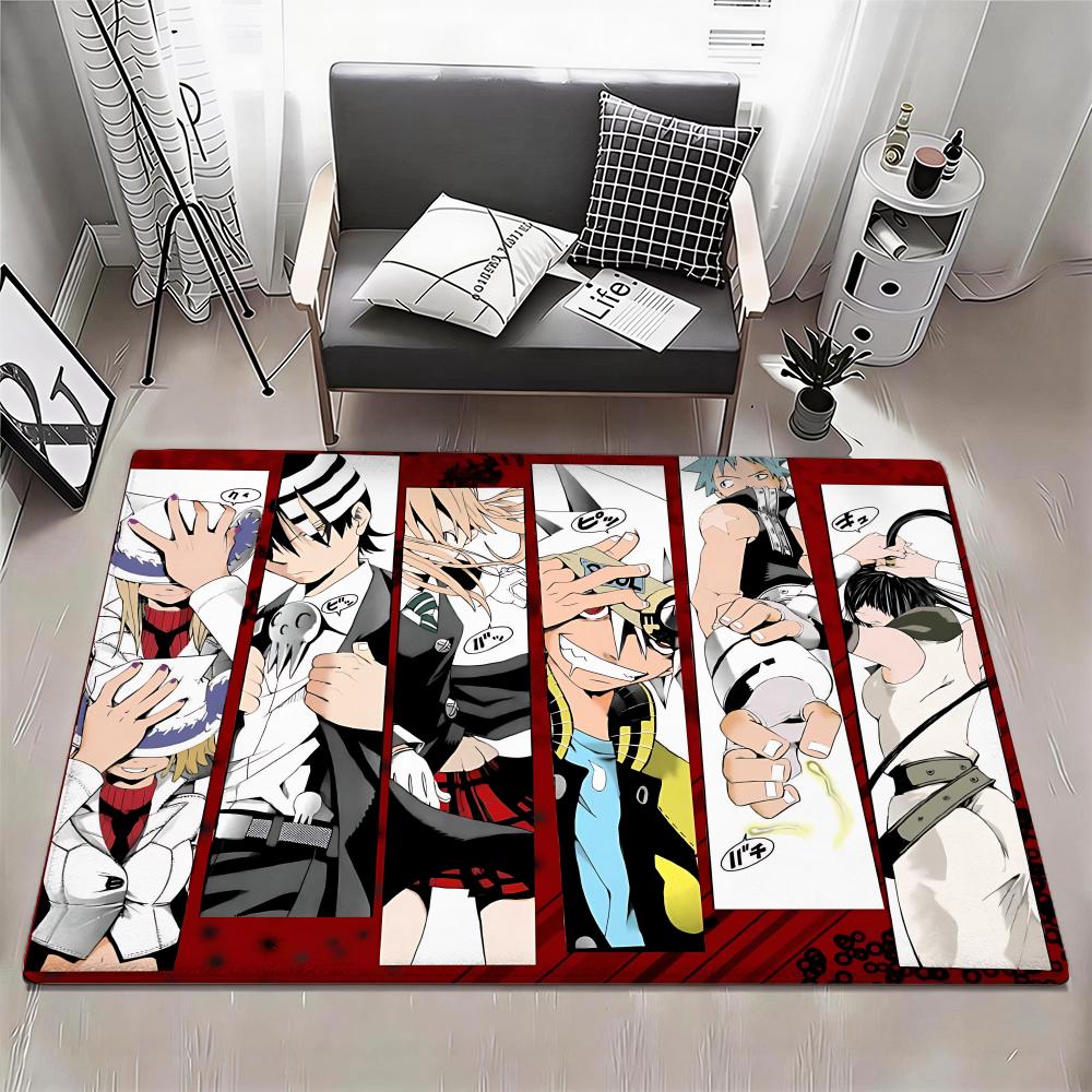 japanese anime s Soul Eater Not! Floor Mat Eco Flannel Doormat Non Slip Odorless Indoor Floor Rug Soft Short Plush Home Mat