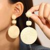 Summer Flower Earrings For Women Dopamine Vacation Style Exaggerated Starfish Earrings Hand Woven Lafite Grass Earrings For Women