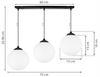 CEILING HANGING LAMP STRIP BALL BLACK LED 15cm