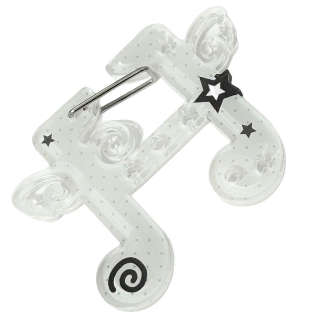 Wielofunkcyjny Kreskówkowy Akrylowy Brelok z Nutą Muzyczną Dodatek Karabińczyk do Plecaka Dekoracja na Torby lub Klucze