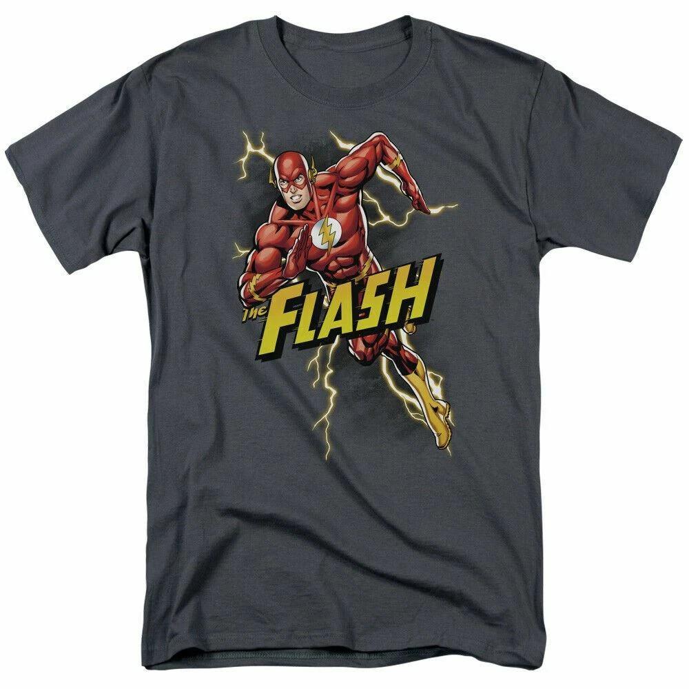 Унисекс футболка The Flash Bolt Run Comic Book, угольно-серая XXXXL