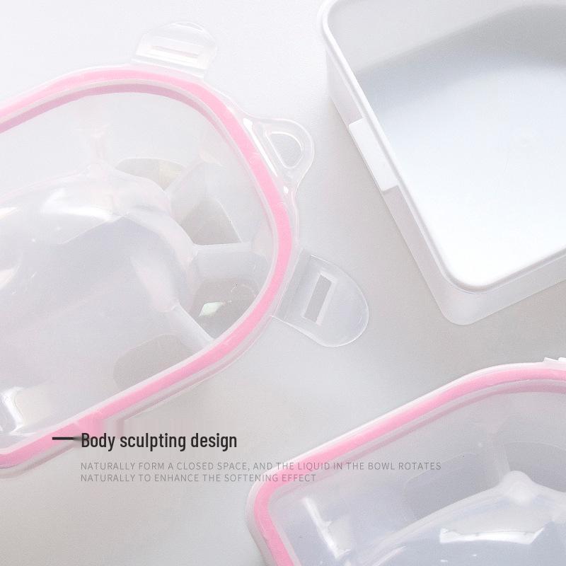 Double-Layer Insulated Hand Soak Bowl for Nail Care & Cuticle Softening