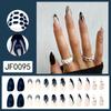 French Fake Nials Long Almond Press on Nails Maniküre Falsche Nägel DIY
