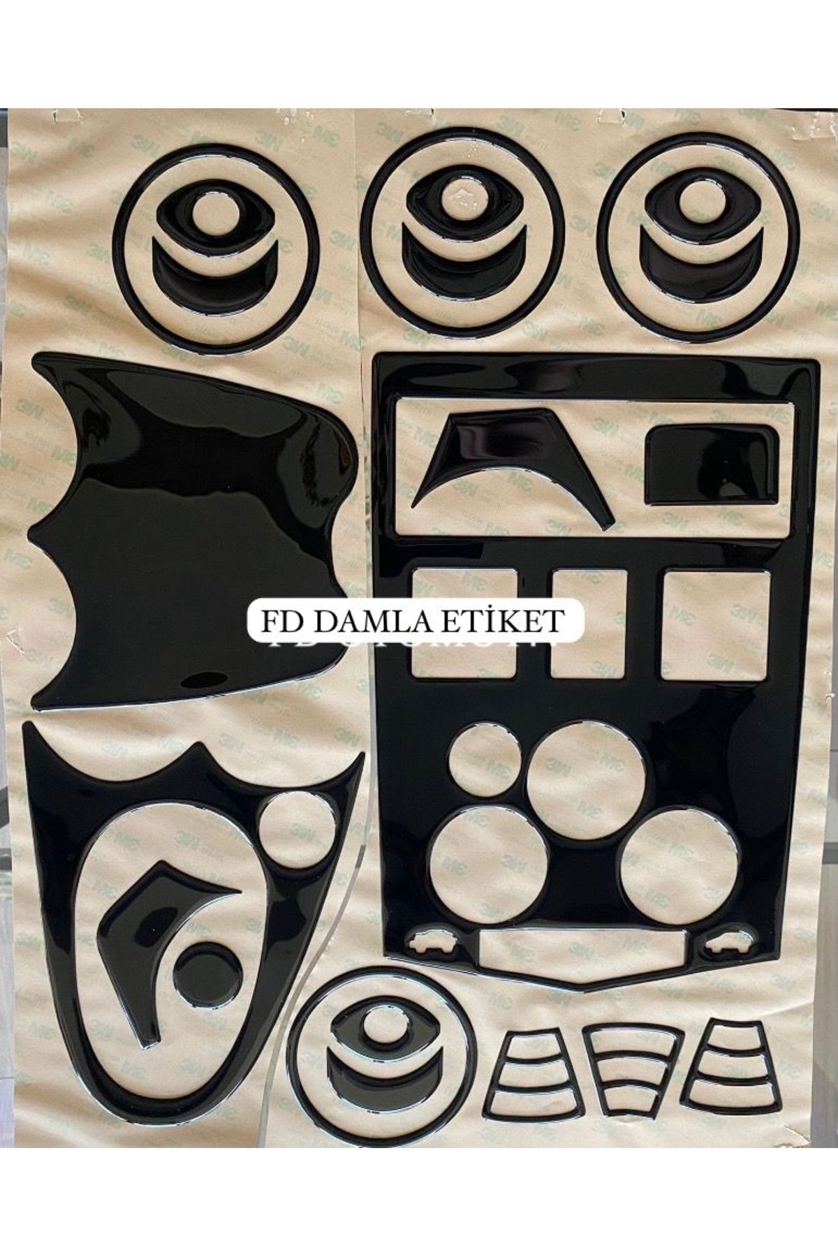 

Renault Dacia Logan 2005 Torpedo, Console, Trim, Chevrolet Set Piano Black Color Special Design