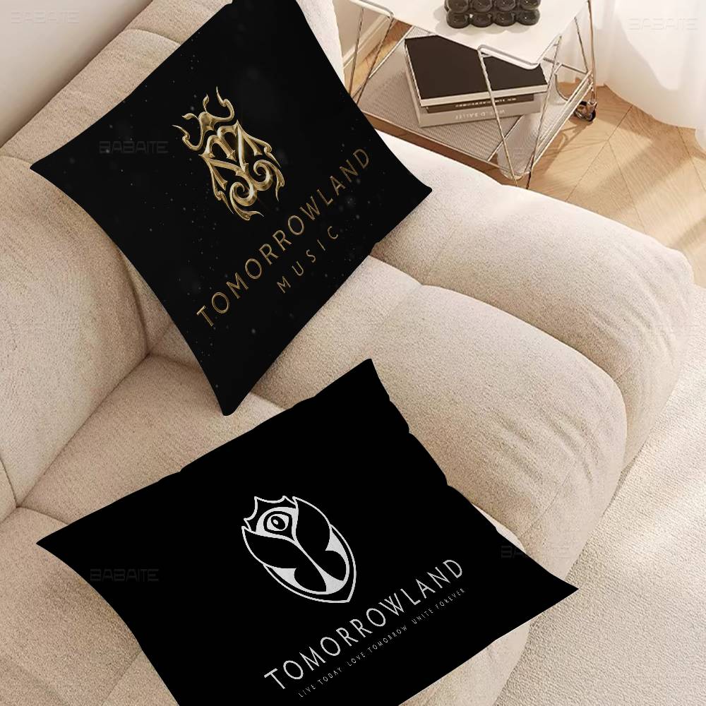 T-Tomorrowland Music Logo Personalized picture text home decorative pillows Household Gifts 45x45cm