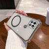 Case for realme Narzo 50A Clear Magnetic Casing Electroplated Lens Frame Phone Cover