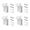 Closet Rod End Supports Opening Flange Rod Bracket for Closet Shelf Wardrobe Shower Curtain Accessories Poles Sockets