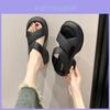 Stylish Thick Sole Summer Sandals For Women In Beige And Black Comfortable Casual Design