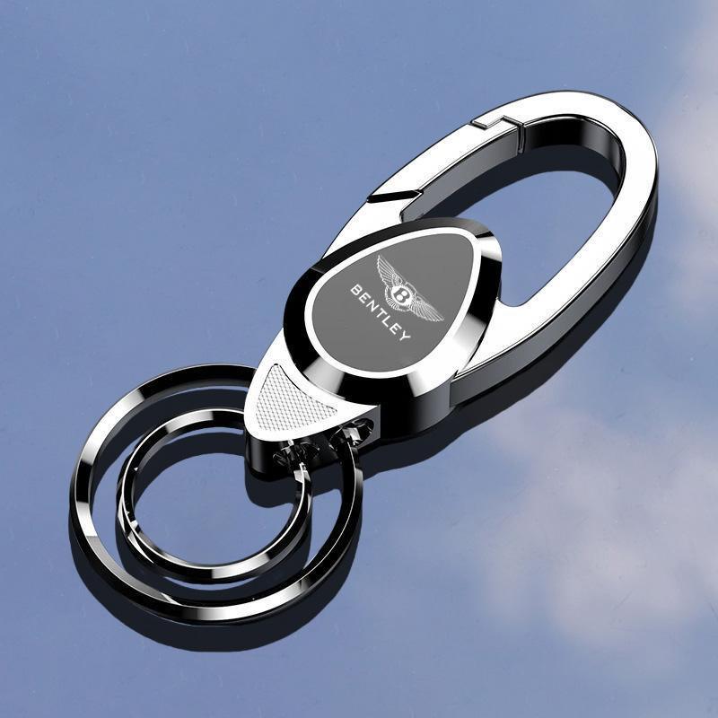 Rostfritt Stål Bil Nyckelring Nyckelring Nyckelringar Hängehållare För Bentley Continental GT MULLINER Bentayga Flying Hurtling Spur