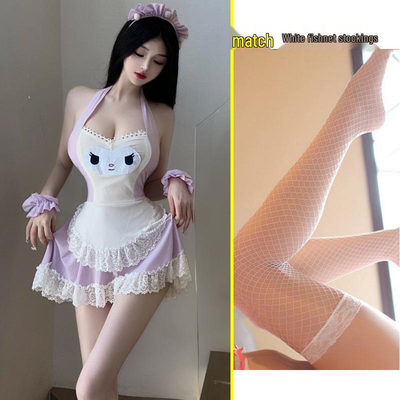 Halter Lace Maid Costume: Sexy & Cute