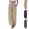 Women’s High Waist Wide Leg Palazzo Pants Loose Fit Drawstring Waist Casual Long Trousers with Pockets Lightweight Fabric