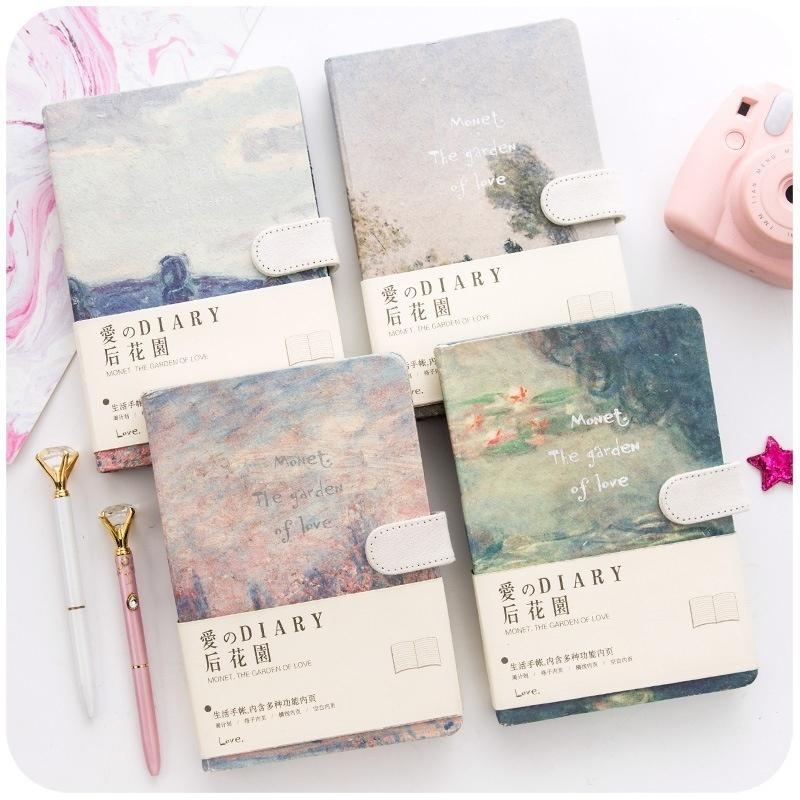 Kawaii Vintage Flower Notebook Journal Diary Weekly Planner Organizer Paper Notepad A5 Four Inner Pages
