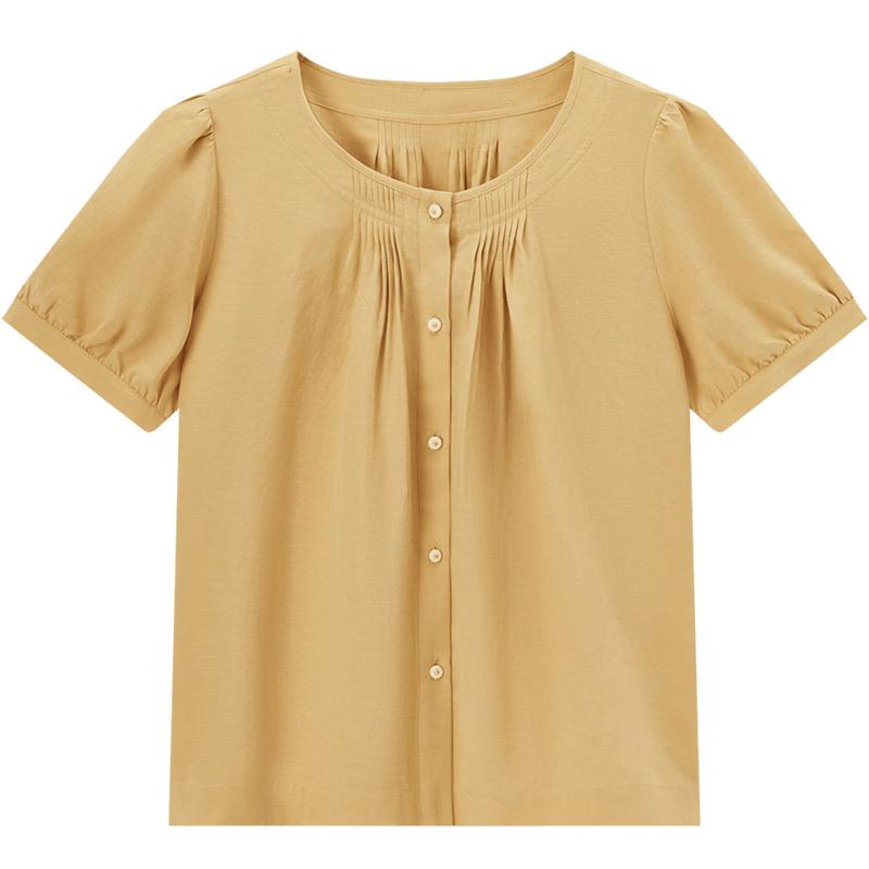Aijutu Women s French Style Short Sleeve Blouse M