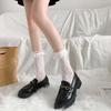 Women's Spring and Autumn Heart Shaped Lace Versatile Long Calf Socks