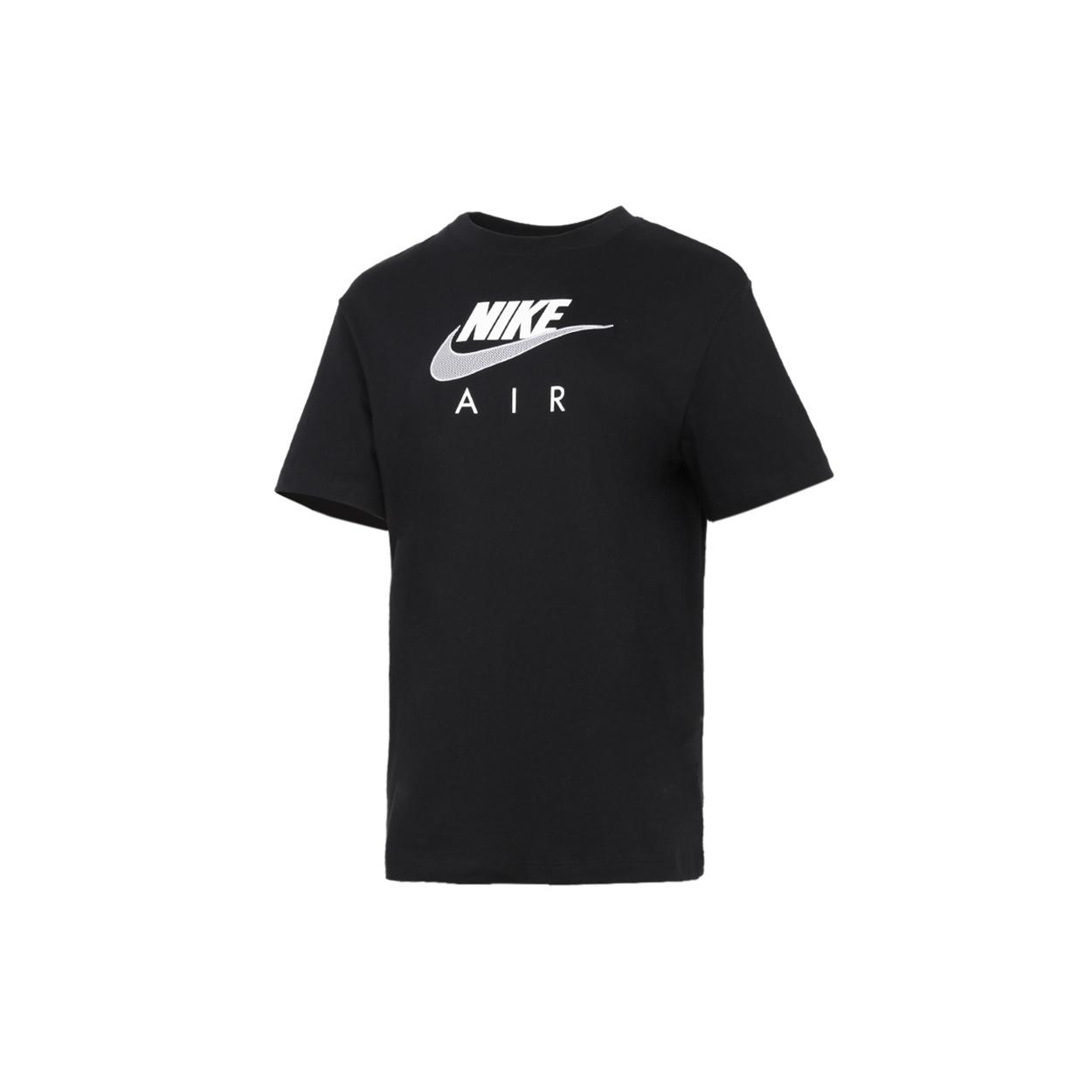 (WMNS) Nike Air Logo Casual Sports Short Sleeve Black T-Shirt Women s CZ8615-010 M