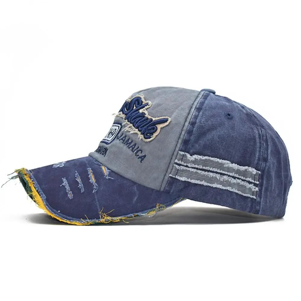 Mode Vintage GEWASCHENE DENIM Baseballkappen Stickerei Baseballkappen Used Verblasste Kappe Sonnenschutzmützen
