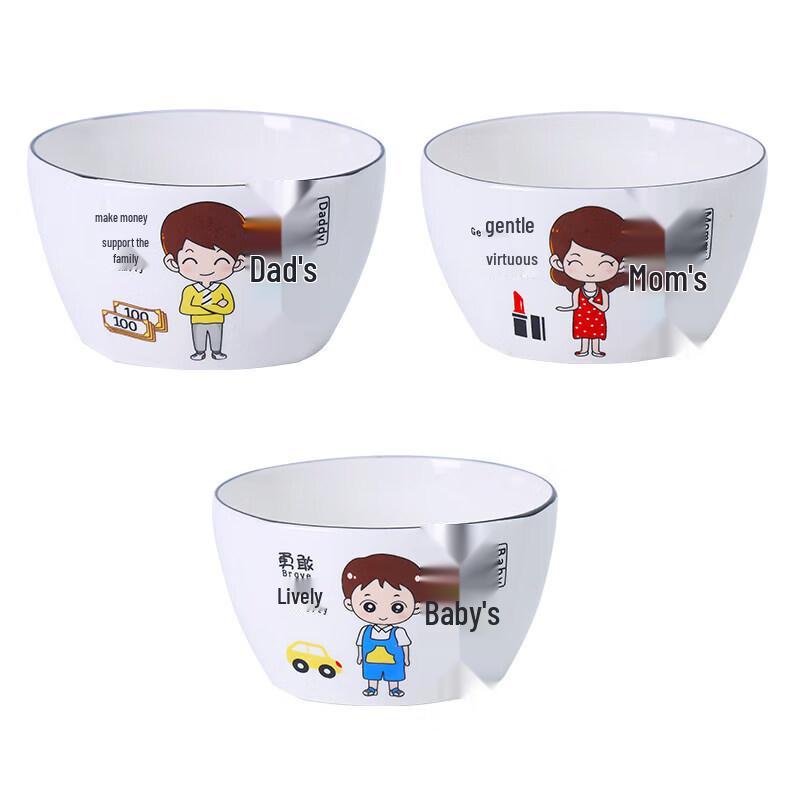 Cartoon Family Ceramic Dinnerware Set