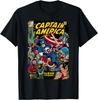 Comics Vintage Captain America and Villains Cover T-Shirt Small Unisex