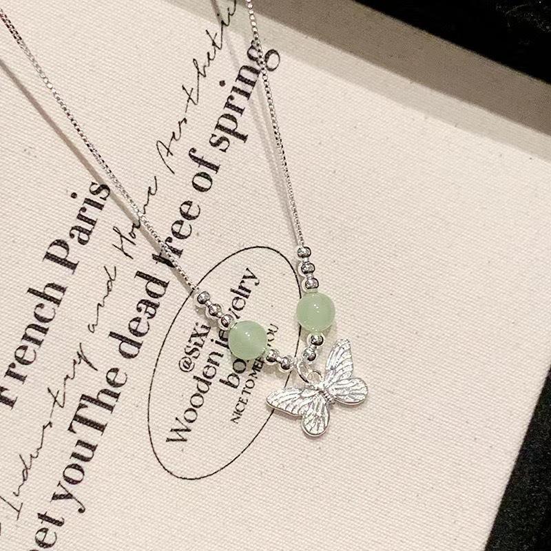 Butterfly Necklace Women's New Chinese Style Guochao Pendant Niche Design Light Luxury High Sense Collarbone Chain