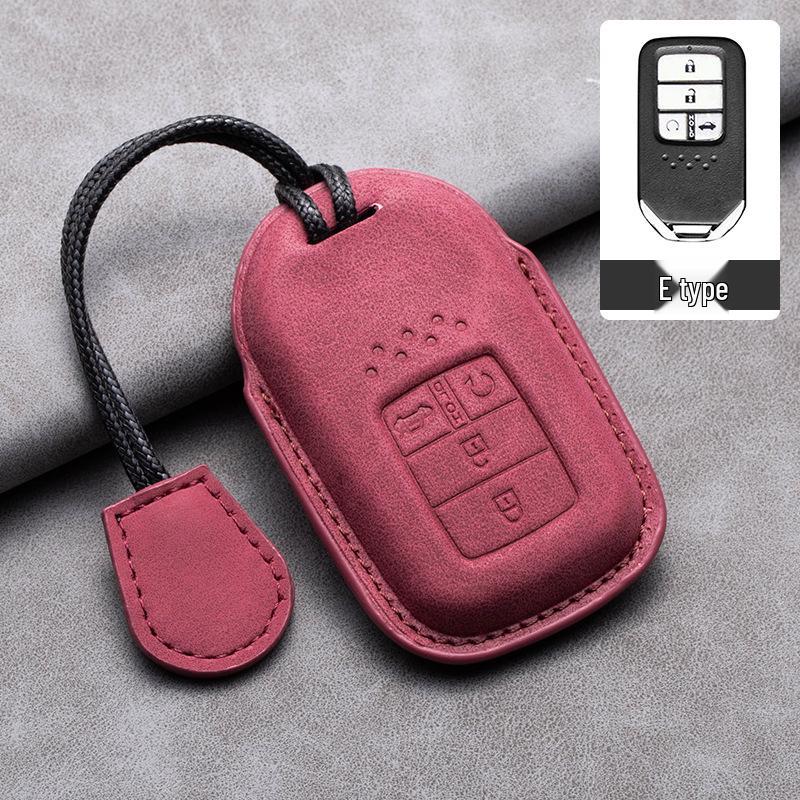 Compatible Leather Key Cover for GAC Toyota CRV, Crown, Accord, Civic, Haoying, and Inspire