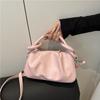 Popular High-end Niche Bag Women's 2025 New Summer Versatile Messenger Bag Fashionable Portable Pleated Small Bag