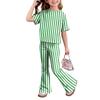 Children's Casual Short-sleeved Printed Short-sleeved Shirt And Pants Two-piece Set